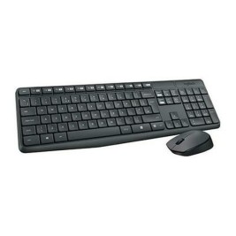 Клавиатура с мишка Logitech MK235 Черен Испанска Qwerty (8 броя)