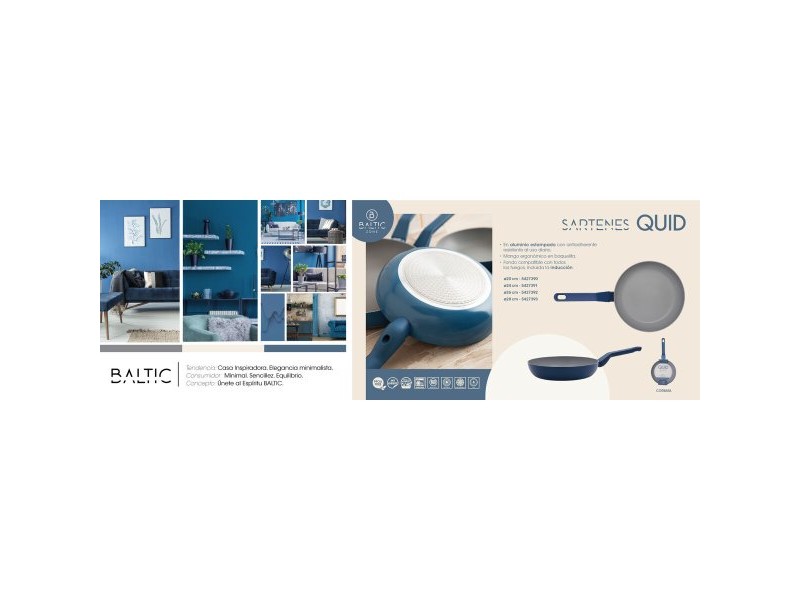 Тиган Quid Baltic Бял Метал Ø 24 cm (5 броя)
