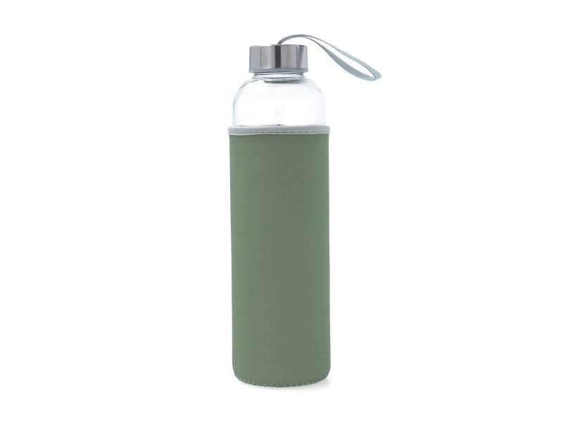 Бутилка за вода Quid Quidate Зелен Cтъкло 600 ml (12 броя)