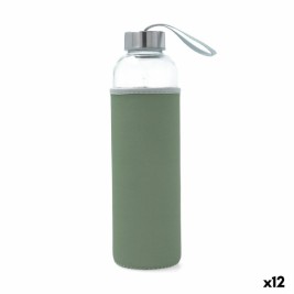 Бутилка за вода Quid Quidate Зелен Cтъкло 600 ml (12 броя)