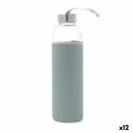 Бутилка за вода Quid Quidate Син Cтъкло 600 ml (12 броя)