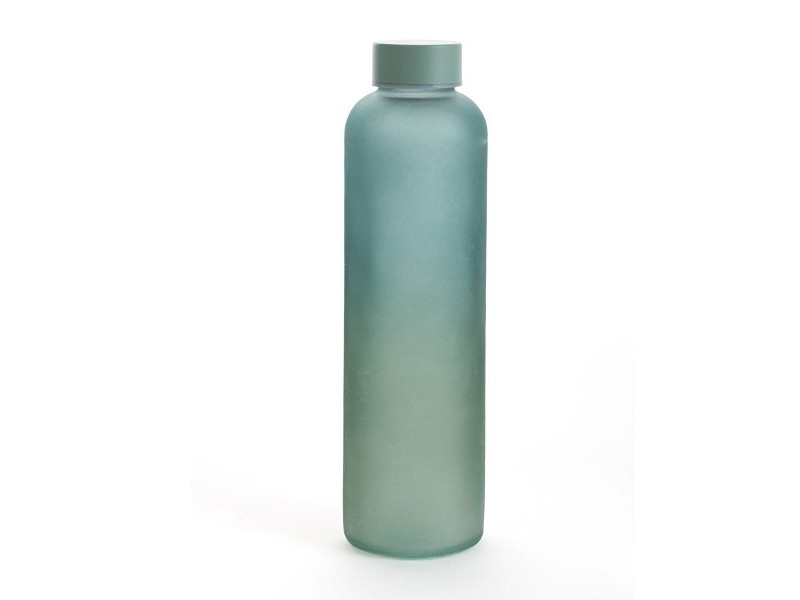 Бутилка за вода Quid Quidate цвят тюркоаз Cтъкло 600 ml (12 броя)