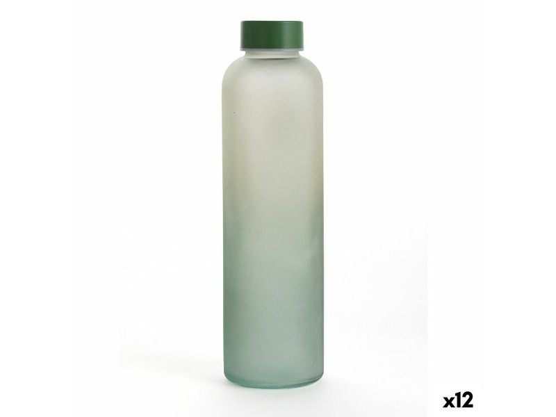Бутилка за вода Quid Quidate Зелен Cтъкло 600 ml (12 броя)