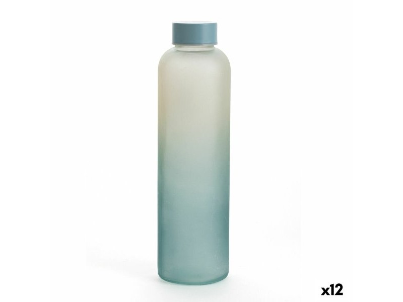 Бутилка за вода Quid Quidate Син Cтъкло 600 ml (12 броя)