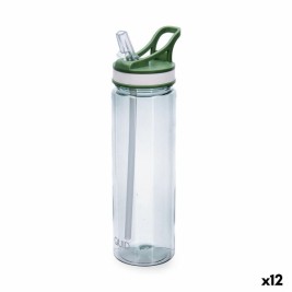 Бутилка за вода Quid Quidate Зелен Пластмаса 700 ml (12 броя)