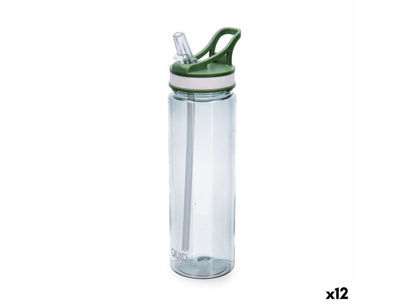 Бутилка за вода Quid Quidate Зелен Пластмаса 700 ml (12 броя)