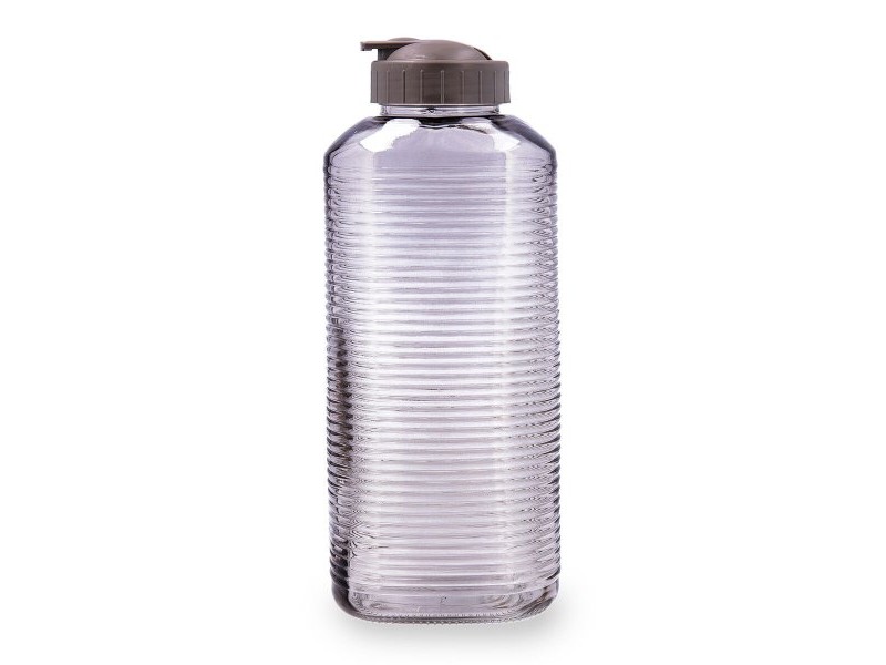 Бутилка за вода Quid Velvet Сив Cтъкло 1,8 L (6 броя)