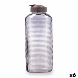 Бутилка за вода Quid Velvet Сив Cтъкло 1,8 L (6 броя)