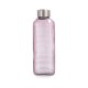 Бутилка за вода Quid Velvet Розов Cтъкло 1 L (12 броя)
