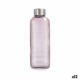 Бутилка за вода Quid Velvet Розов Cтъкло 1 L (12 броя)