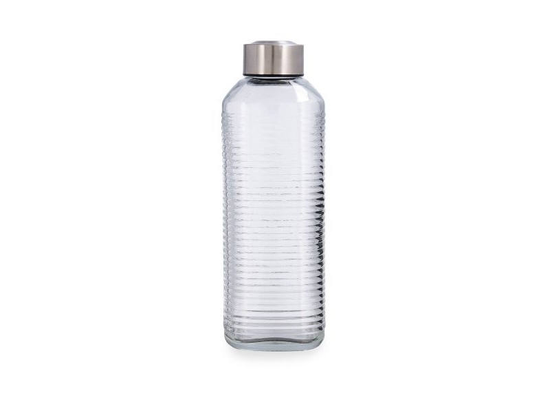 Бутилка за вода Quid Velvet Прозрачен Cтъкло 1 L (12 броя)