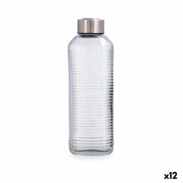 Бутилка за вода Quid Velvet Прозрачен Cтъкло 1 L (12 броя)