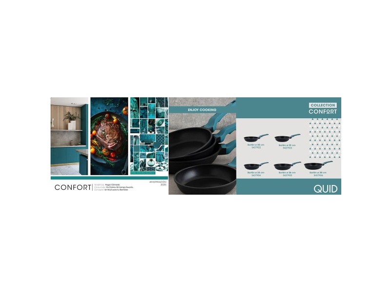 Тиган Quid Confort Син Метал Ø 20 cm (6 броя)
