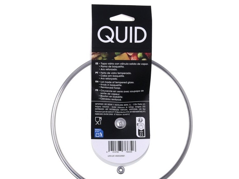 Капак за Тиган Quid Renova Прозрачен Cтъкло Ø 18 cm (6 броя)