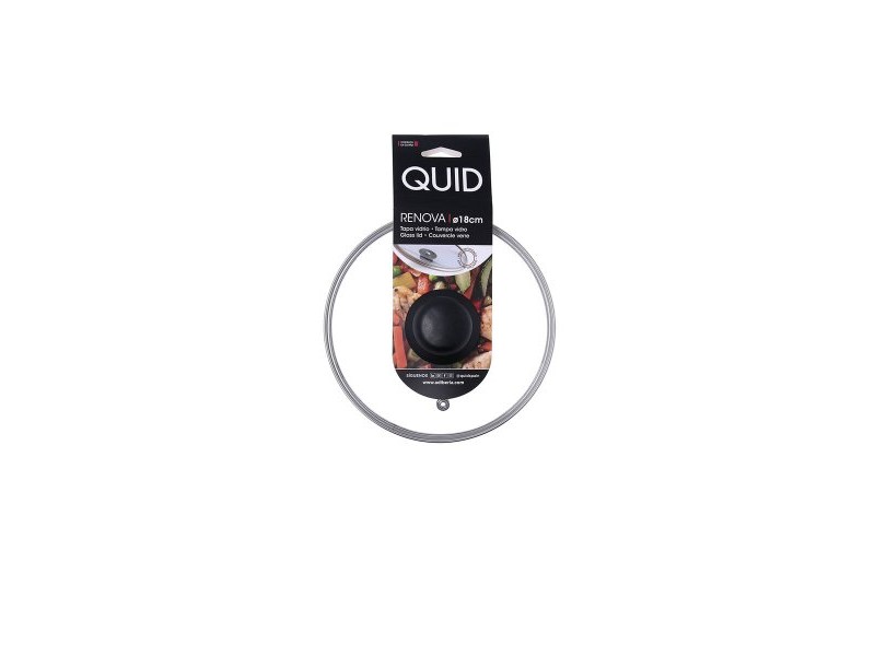 Капак за Тиган Quid Renova Прозрачен Cтъкло Ø 18 cm (6 броя)