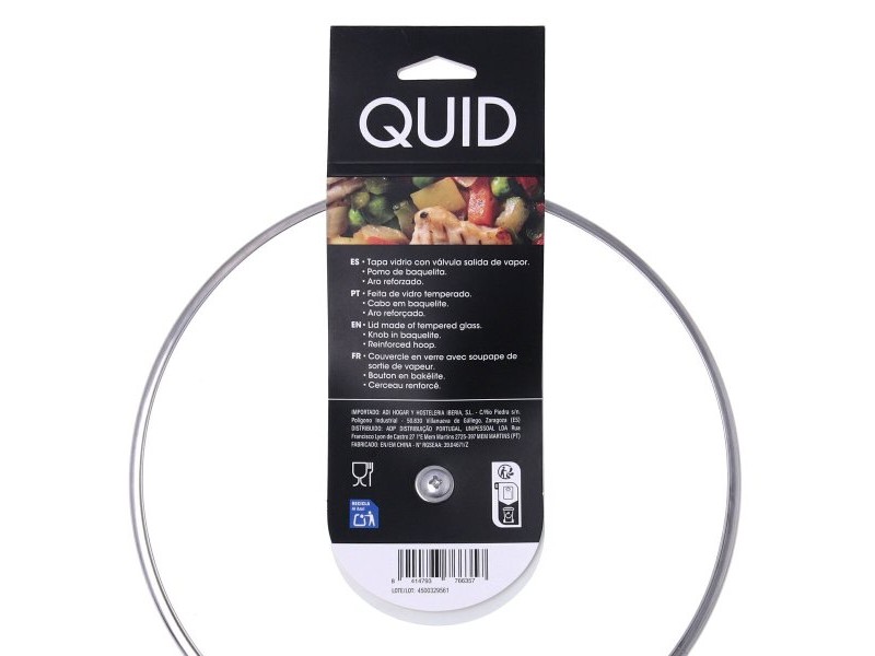 Капак за Тиган Quid Renova Прозрачен Cтъкло Ø 24 cm (6 броя)