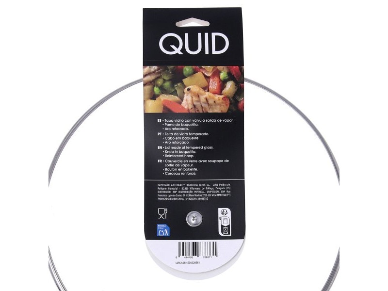 Капак за Тиган Quid Renova Прозрачен Cтъкло Ø 28 cm (6 броя) Капак за Тиган Quid Renova Прозрачен Cтъкло Ø 28 cm (6 броя)