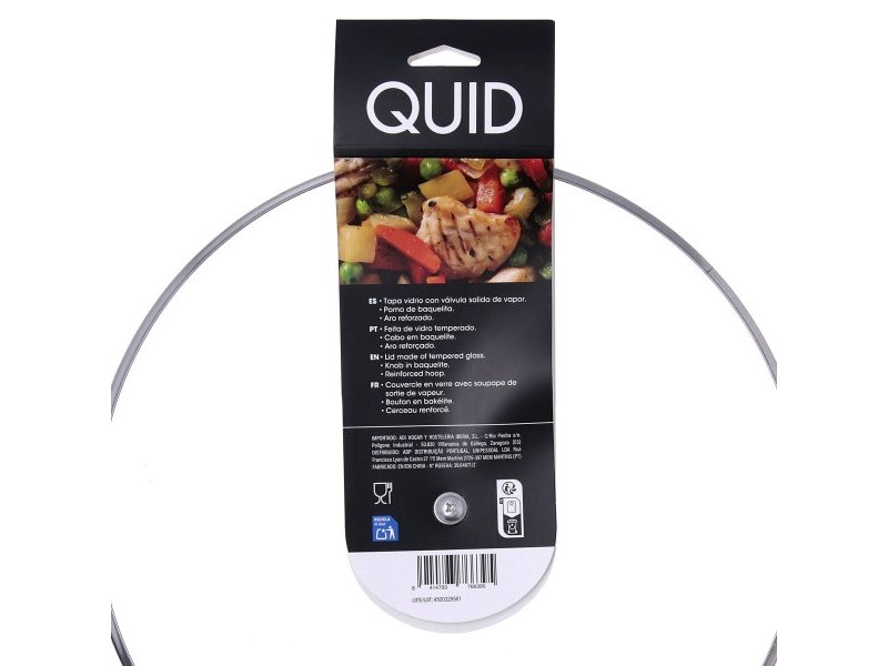 Капак за Тиган Quid Renova Прозрачен Cтъкло Ø 32 cm (6 броя)