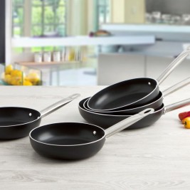 Тиган Quid Pro Chef Черен Метал Ø 18 cm (6 броя)
