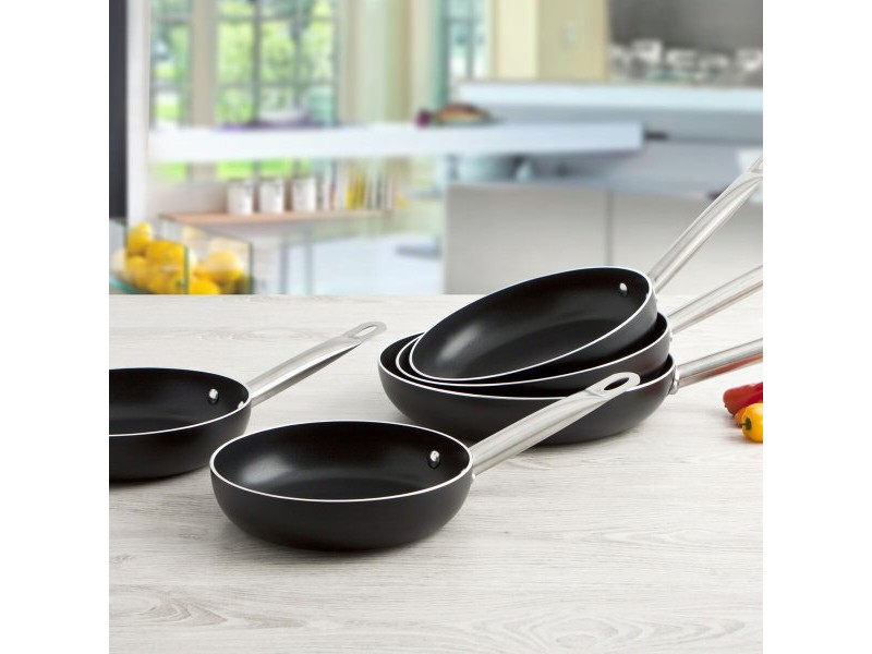 Тиган Quid Pro Chef Черен Метал Ø 18 cm (6 броя)