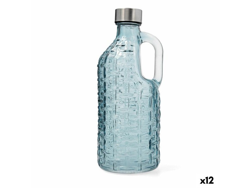 Бутилка за вода Quid Calypso Син Cтъкло 1 L (12 броя)
