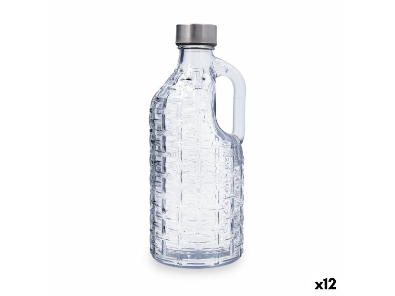 Бутилка за вода Quid Calypso Прозрачен Cтъкло 1 L (12 броя)