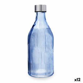 Бутилка за вода Quid Maison Морско син Cтъкло 1 L (12 броя)