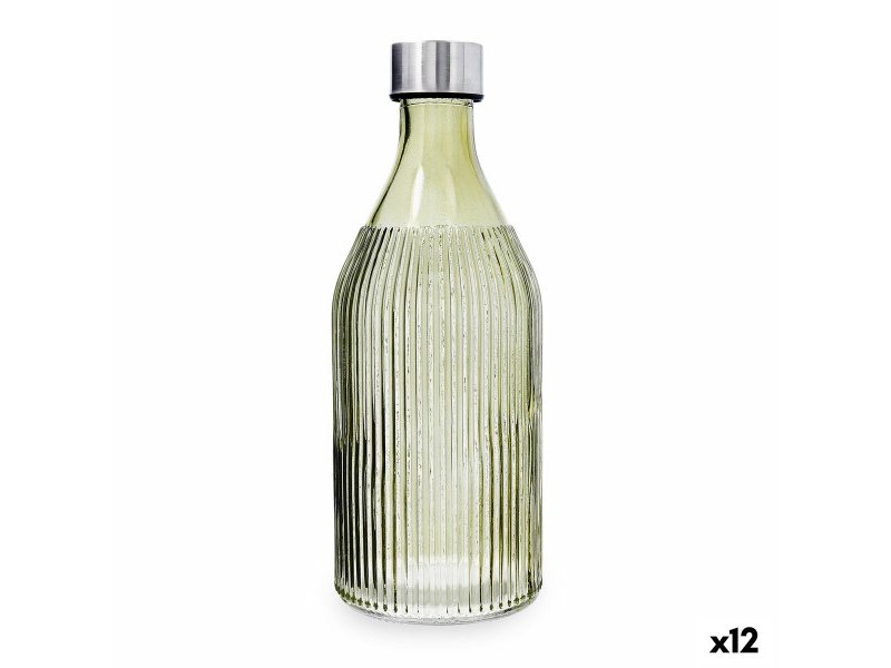 Бутилка за вода Quid Maison Зелен Cтъкло 1 L (12 броя)