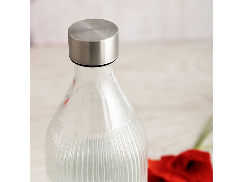 Бутилка за вода Quid Maison Сив Cтъкло 1 L (12 броя)