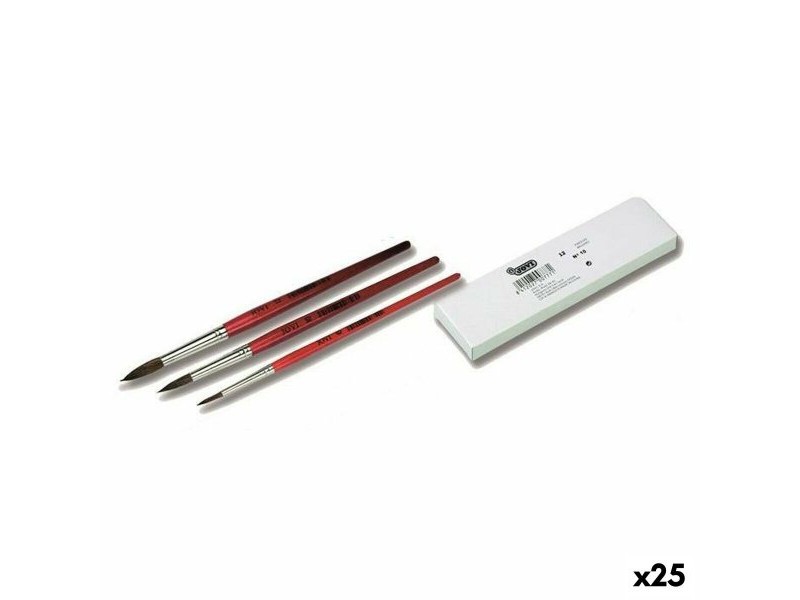 Четки за рисуване Jovi PONEY Nº3 Кафяв 178 mm 5,5 mm 12 Части (25 броя)