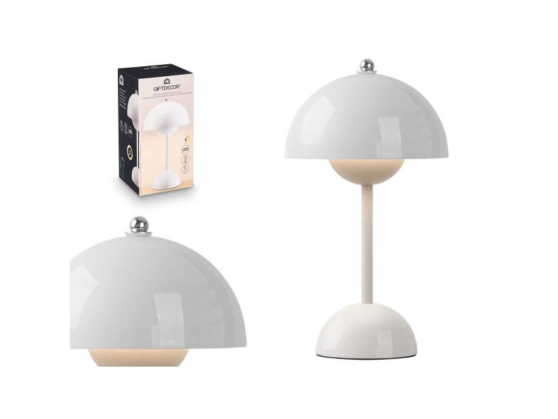 Настолна лампа Gift Decor Бял 1,5 W Гъба (4 броя) Настолна лампа Gift Decor Бял 1,5 W Гъба (4 броя)