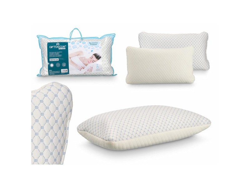 Възглавница от мемори пяна Gift Decor Бял 70 x 15 x 40 cm Освежаващо (6 броя)