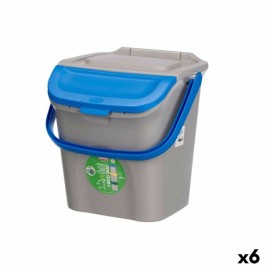 Кошче за боклук Stefanplast ECOWAY Син Сив полипропилен 28 L подреждащи се един в друг (6 броя)