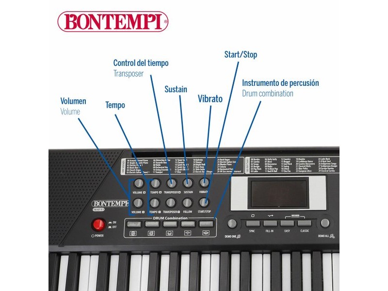 Електронно Пиано Bontempi 75 x 20 x 22 cm (2 броя)