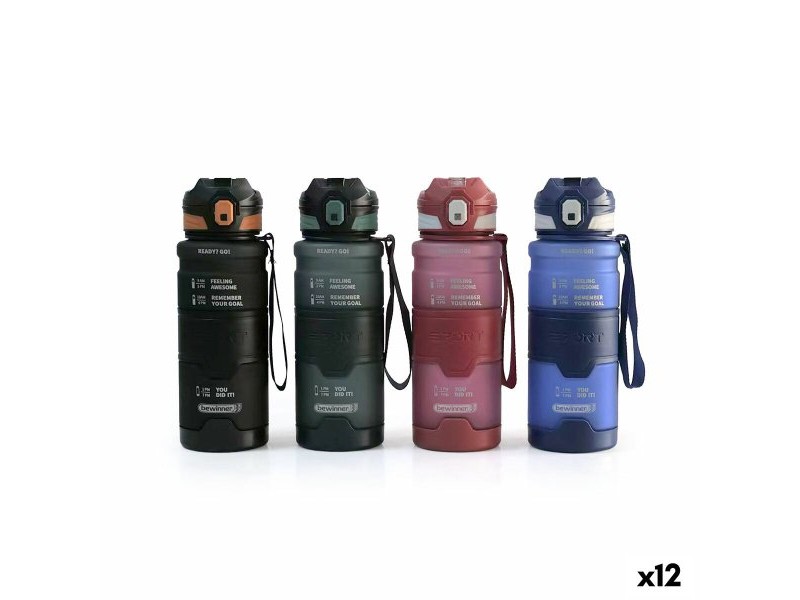 Бутилка за вода Bewinner 800 ml 8 x 28,3 cm (12 броя)