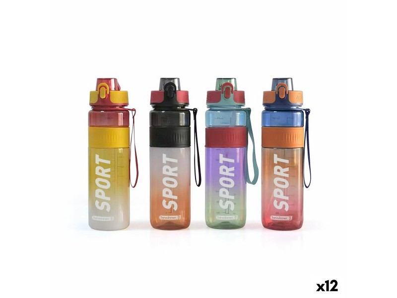 Бутилка за вода Bewinner 1 L 7,8 x 28 cm (12 броя)