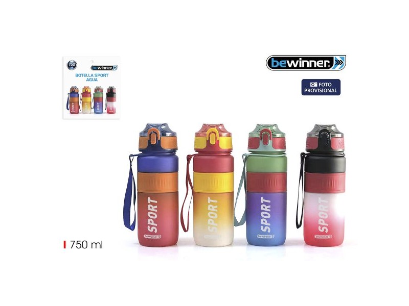 Бутилка за вода Bewinner Многоцветен 0,75 L 7,6 x 27,5 cm (12 броя)