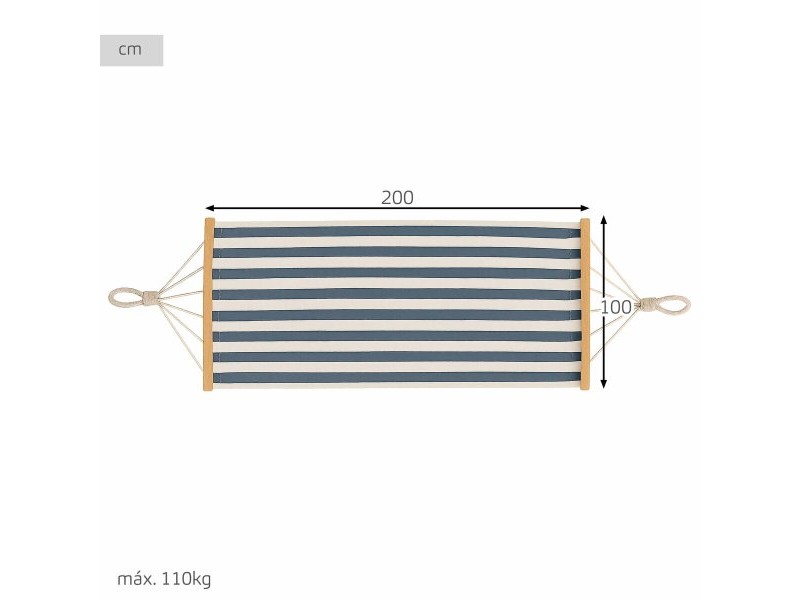 Висящ хамак Aktive 200 X 80 X 100 CM (2 броя)