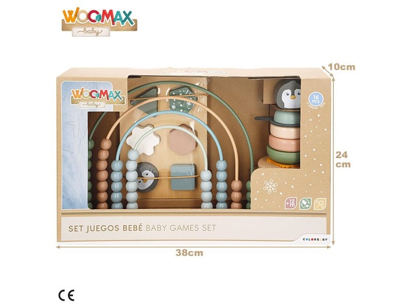 Дървена Игра Woomax 22 x 22 x 6 cm (2 броя)