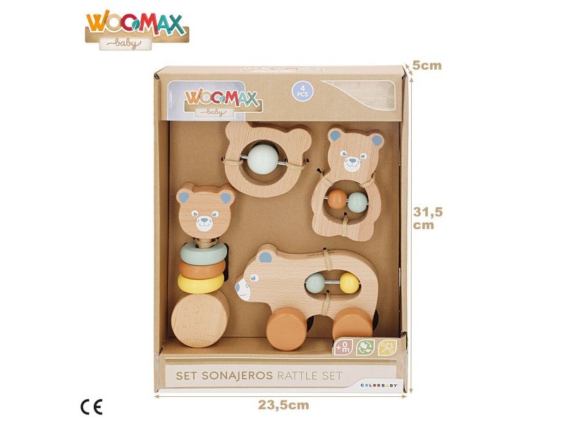 Комплект дрънкалки Woomax 13,5 X 9,5 X 4,5 CM (4 броя)