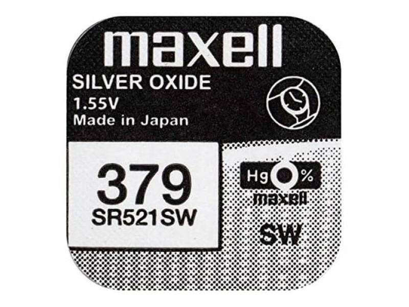 Акумулаторна батерия Maxell SR521SW 379 1,55 V Батерии алкален тип бутон