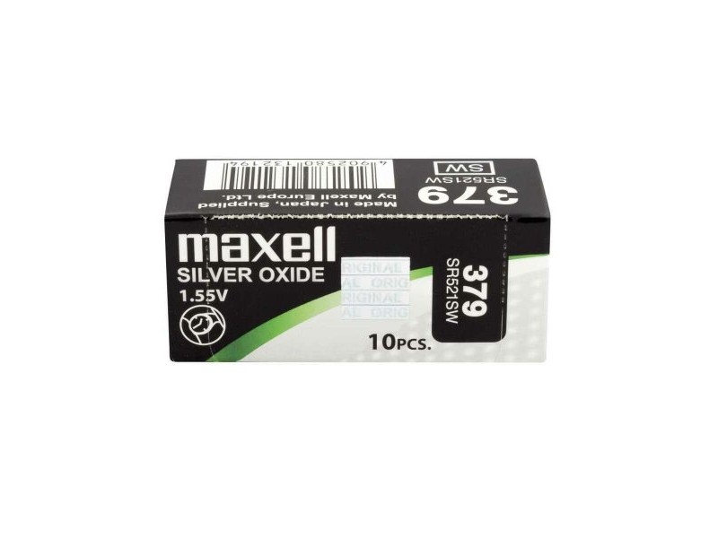 Акумулаторна батерия Maxell SR521SW 379 1,55 V Батерии алкален тип бутон