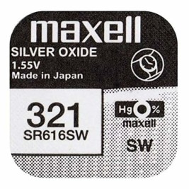 Акумулаторна батерия Maxell SR616SW 321 1,55 V Батерии алкален тип бутон