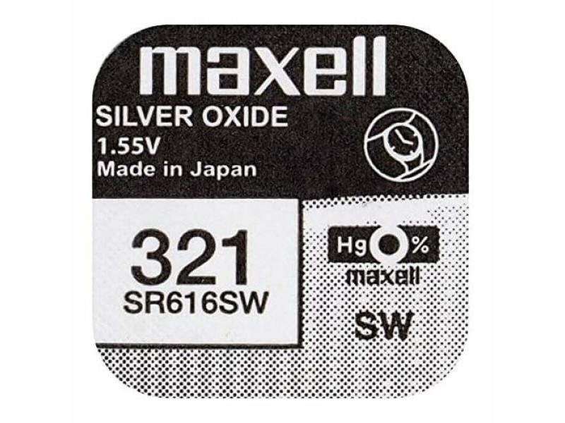 Акумулаторна батерия Maxell SR616SW 321 1,55 V Батерии алкален тип бутон