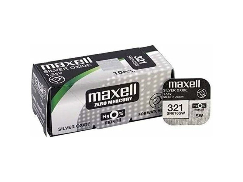 Акумулаторна батерия Maxell SR616SW 321 1,55 V Батерии алкален тип бутон