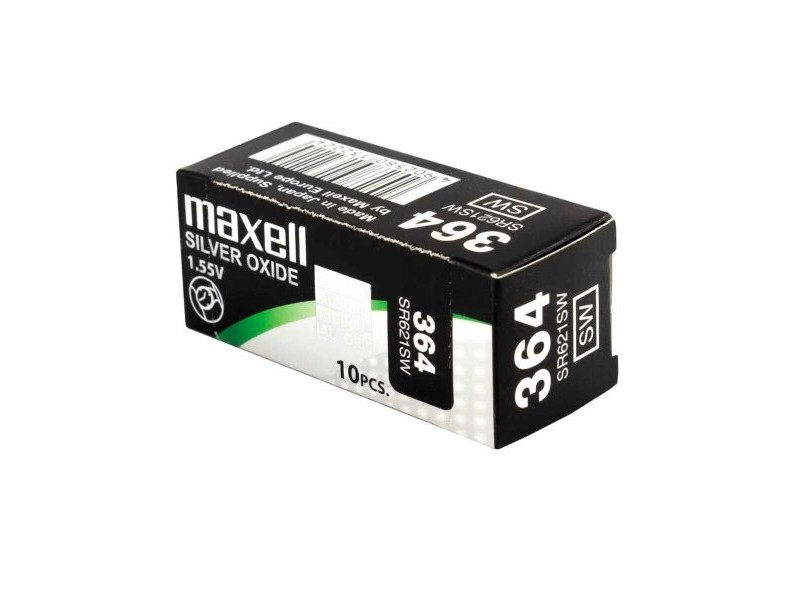 Акумулаторна батерия Maxell SR621SW 364 1,55 V Батерии алкален тип бутон