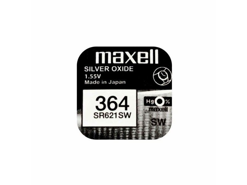 Акумулаторна батерия Maxell SR621SW 364 1,55 V Батерии алкален тип бутон