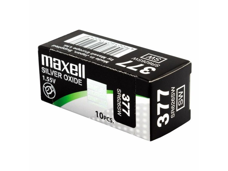 Акумулаторна батерия Maxell SR626SW 377 1,55 V Батерии алкален тип бутон