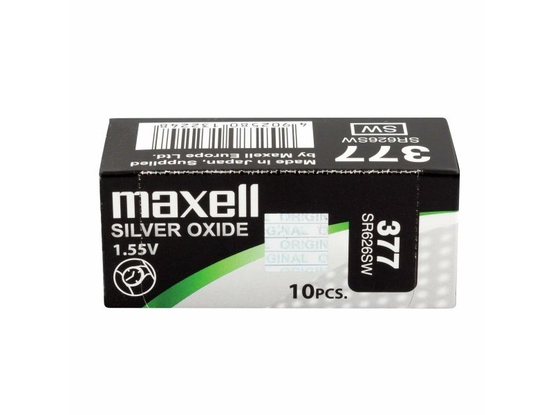 Акумулаторна батерия Maxell SR626SW 377 1,55 V Батерии алкален тип бутон