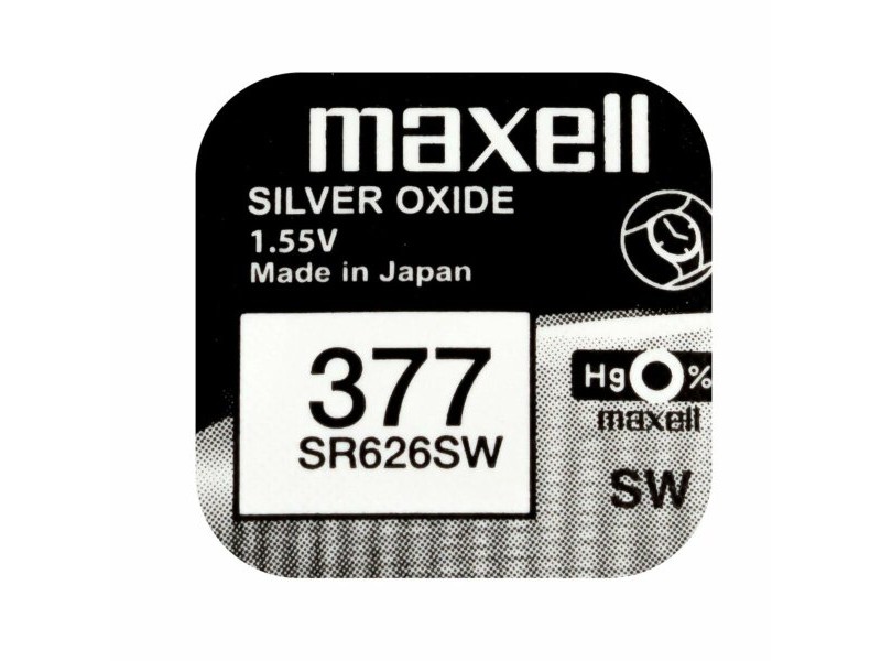 Акумулаторна батерия Maxell SR626SW 377 1,55 V Батерии алкален тип бутон